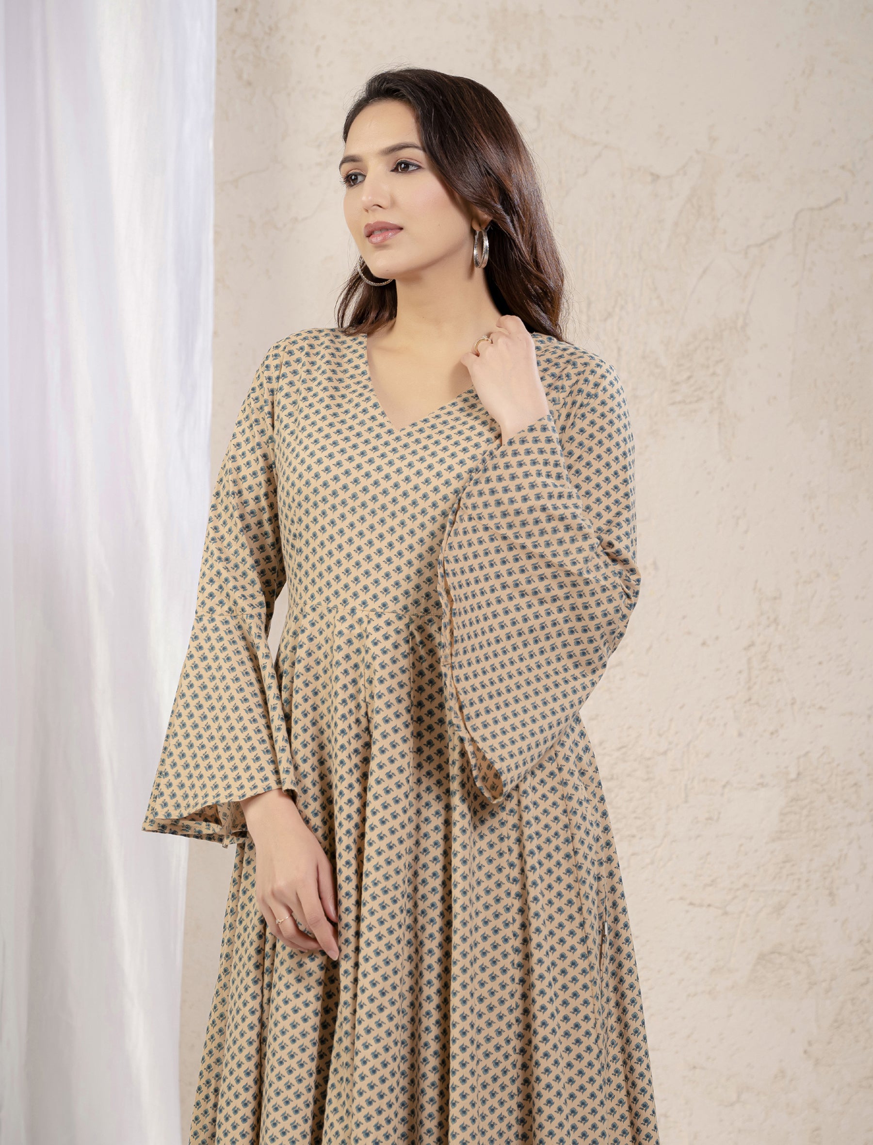 Cotton Umbrella Frock Design Cotton Umbrella Gown Umbrella Frock - Main Image