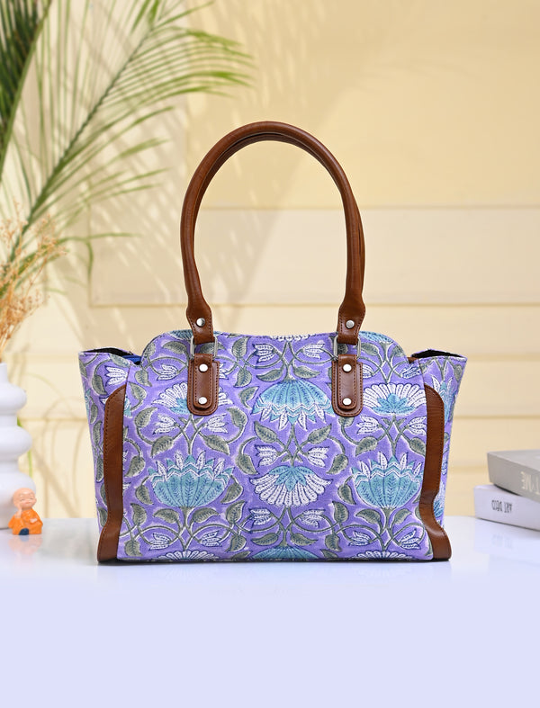 Block Printed Cotton Bag For Women