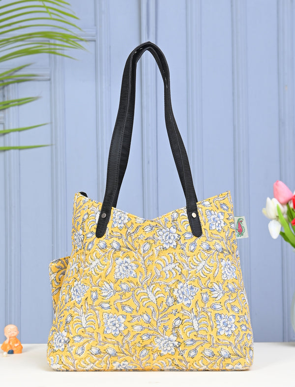 Block Printed Cotton Bag For Women