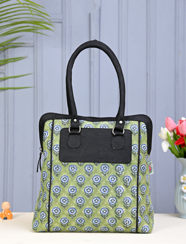 Block Printed Cotton Bag For Women