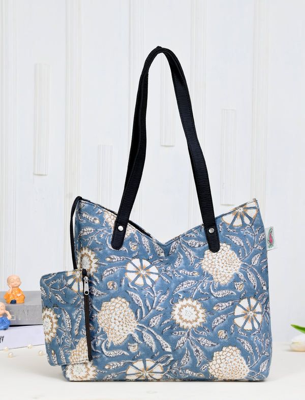 Block Printed Cotton Bag For Women