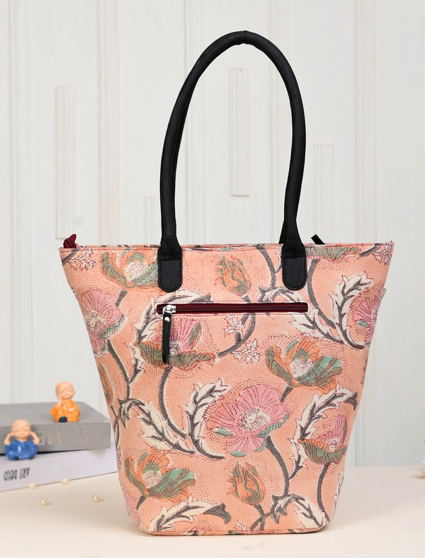 Block Printed Cotton Bag For Women