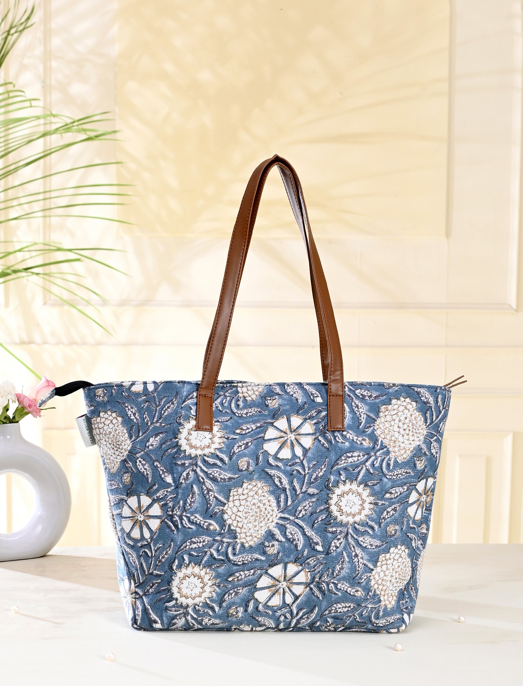 Block Printed Cotton Bag For Women