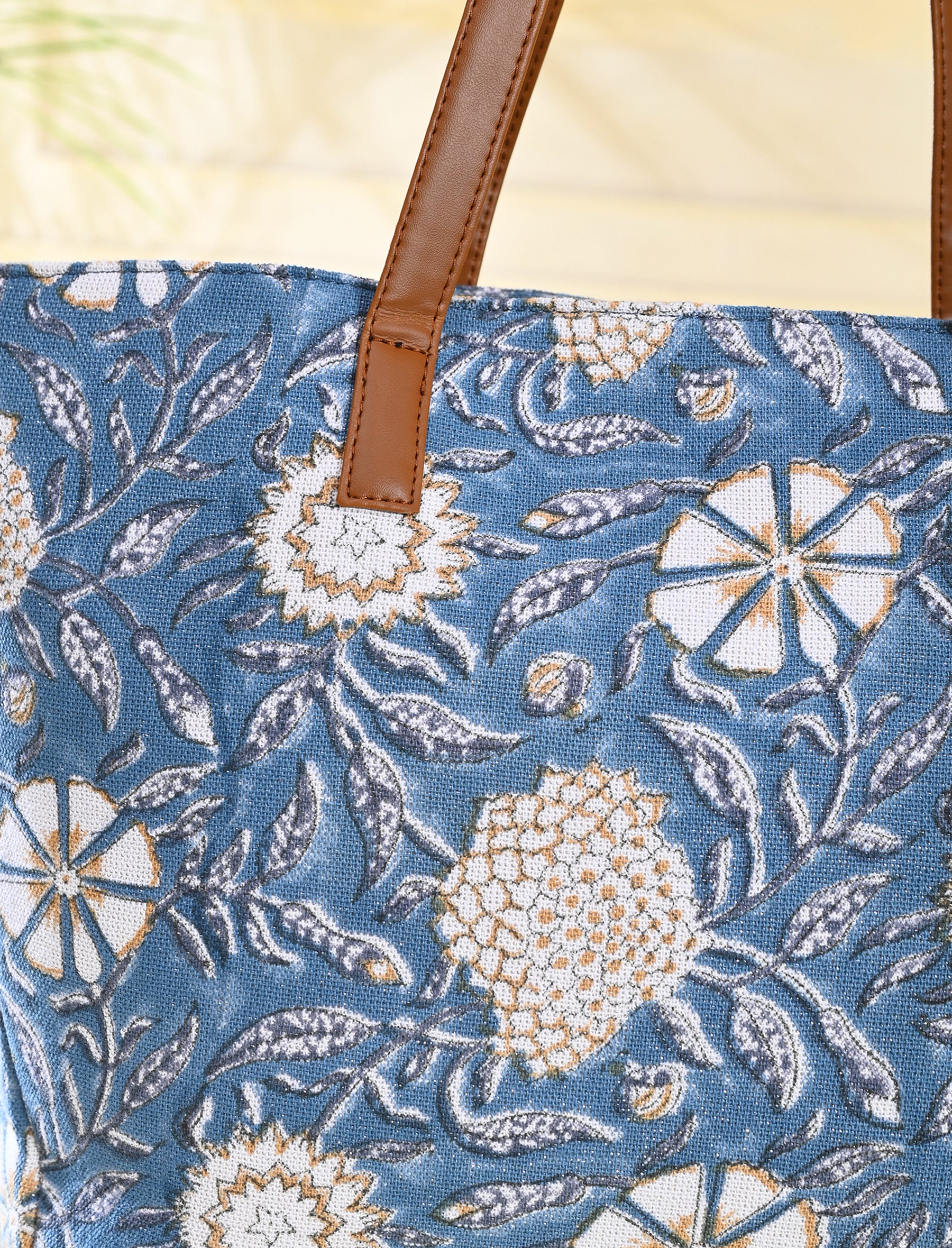 Block Printed Cotton Bag For Women