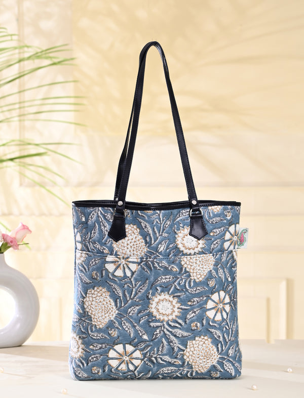 Block Printed Cotton Bag For Women