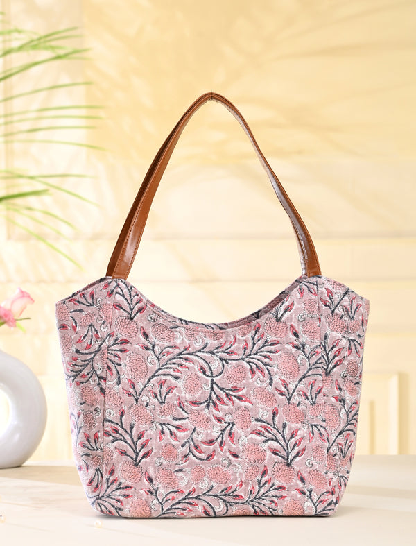 Block Printed Cotton Bag For Women