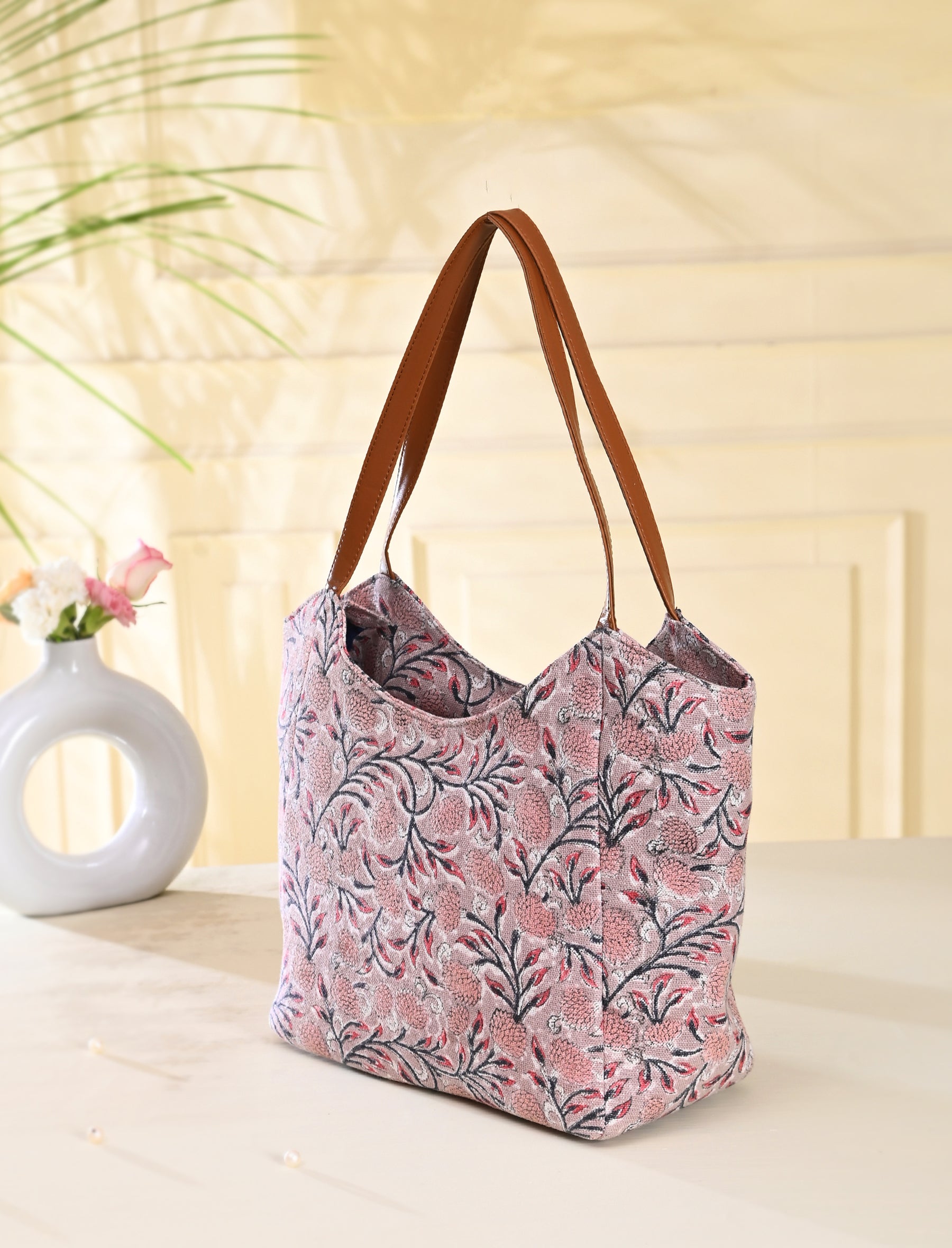 Block Printed Cotton Bag For Women