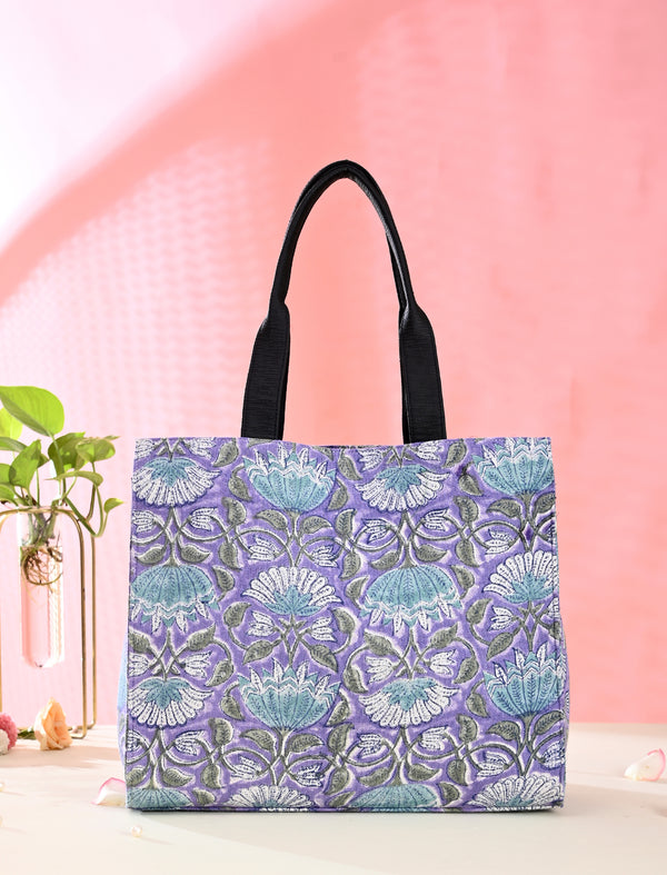 Block Printed Cotton Bag For Women