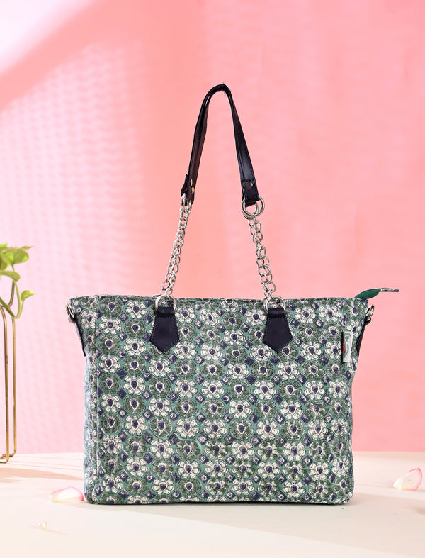 Block Printed Cotton Bag For Women