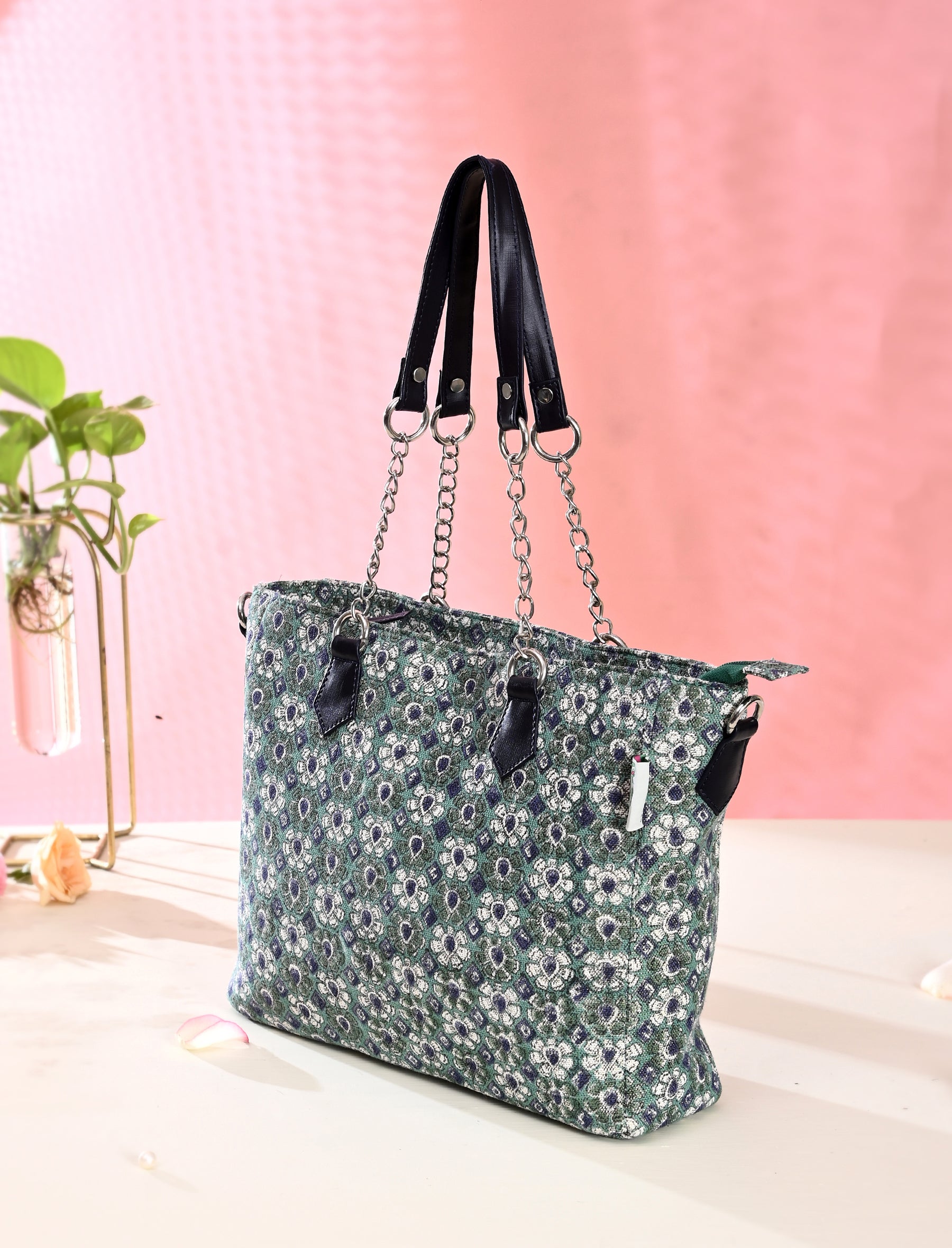 Block Printed Cotton Bag For Women