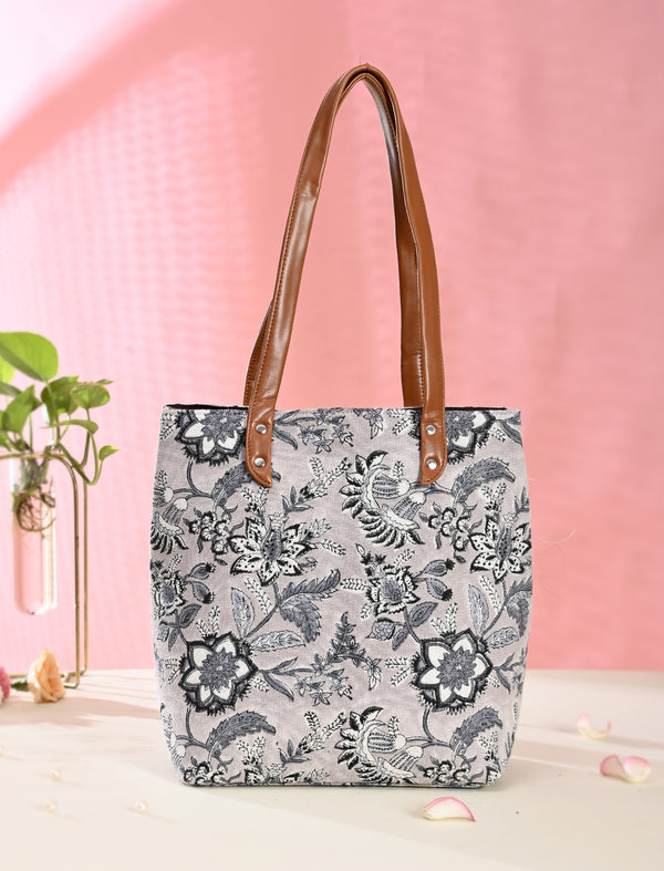 Block Printed Cotton Bag For Women