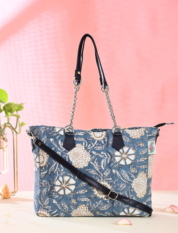 Block Printed Cotton Bag For Women