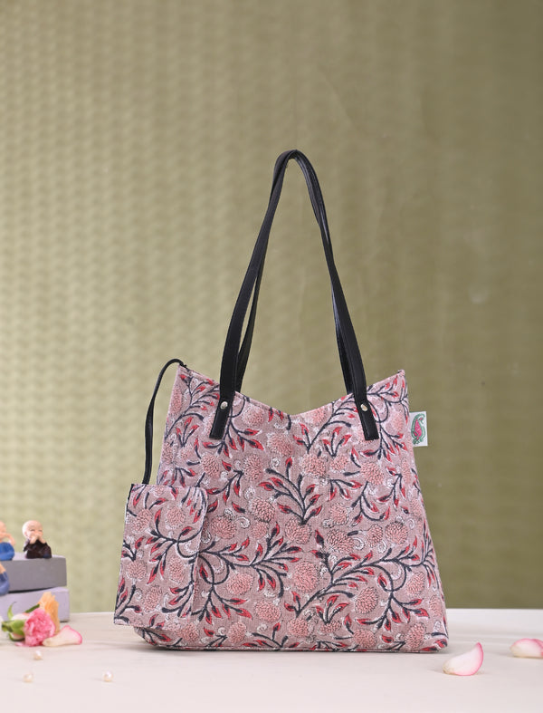 Block Printed Cotton Bag For Women