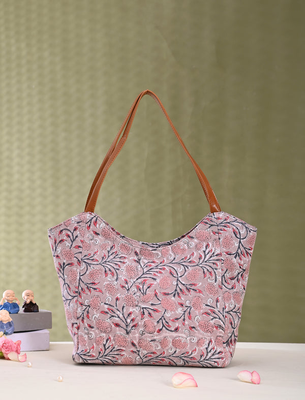 Block Printed Cotton Bag For Women