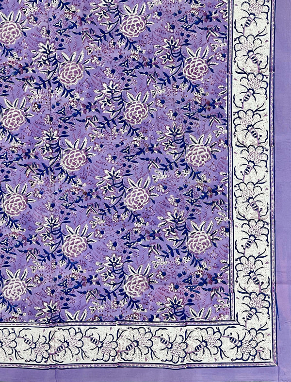 Block Printed Single Bedsheet