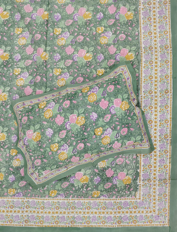 Cotton Double Bedsheet With Pillow Covers