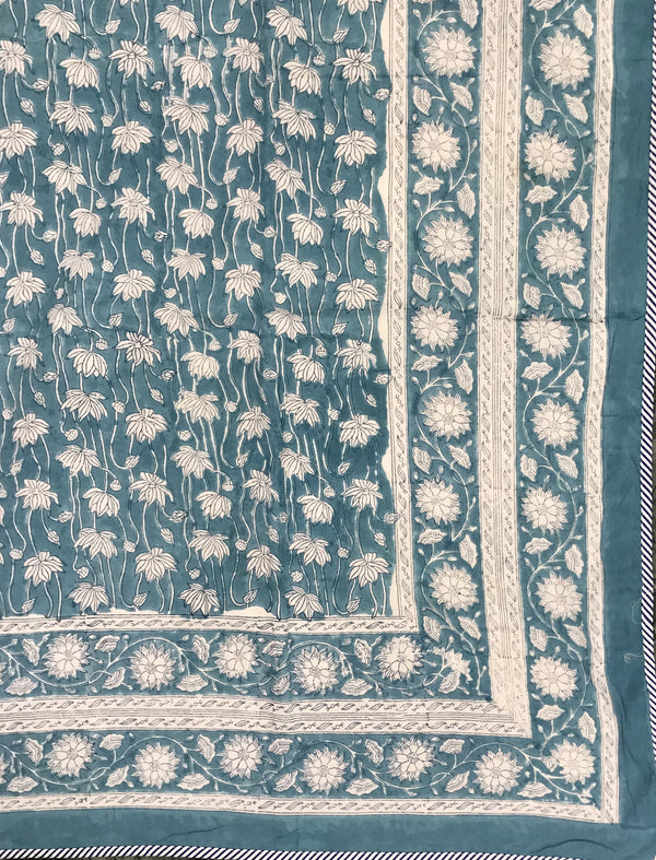 Hand Block Printed Cotton Double Dohar