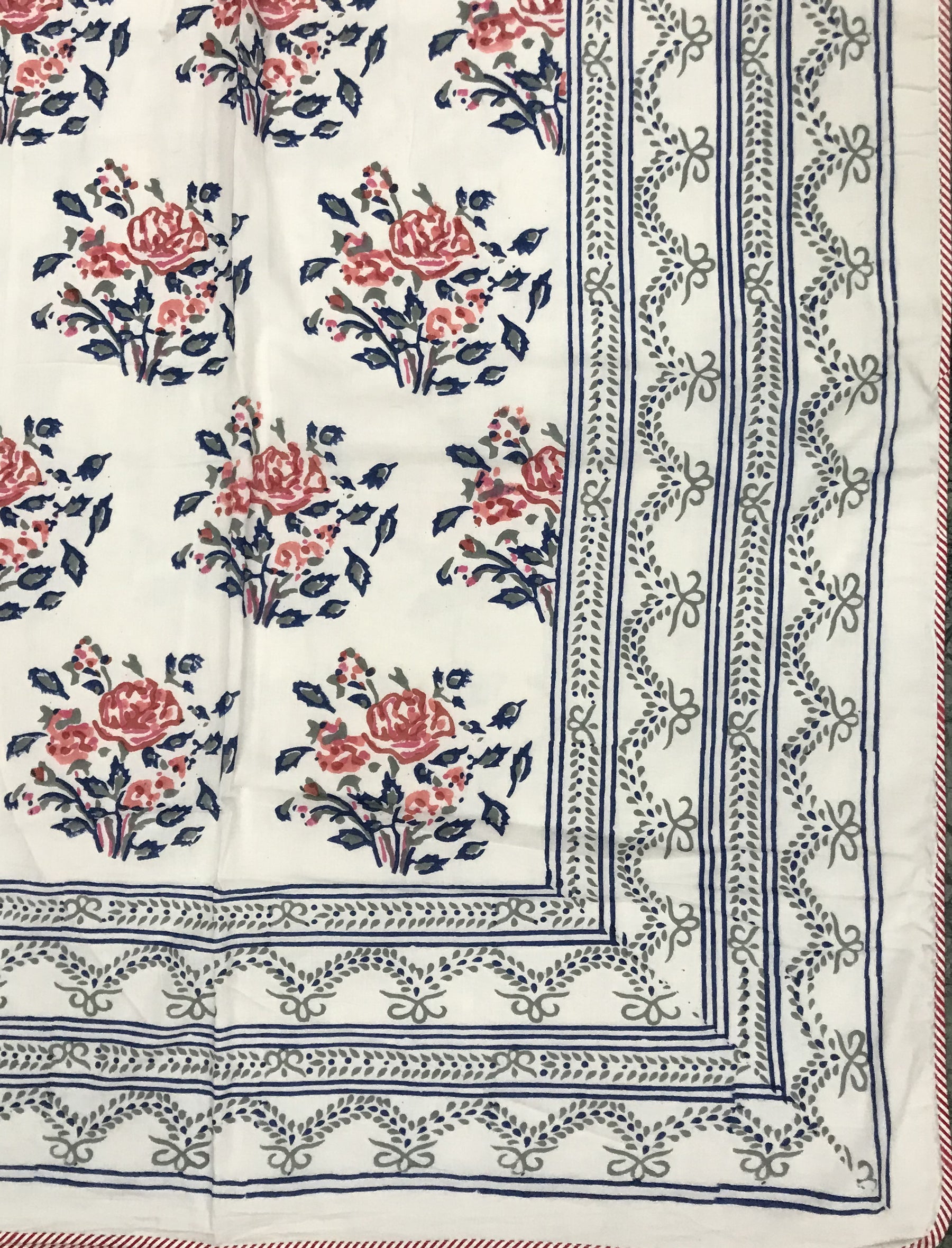 Hand Block Printed Cotton Double Dohar