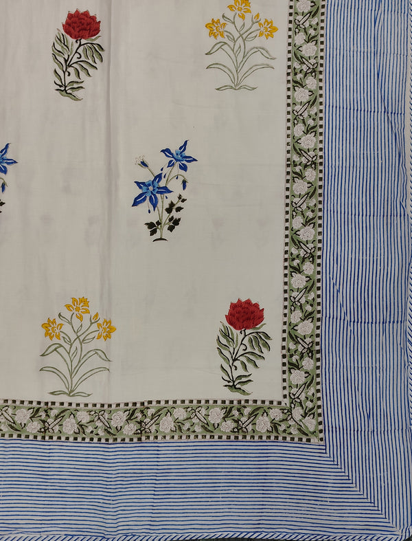 Hand Block Printed Cotton Double Dohar