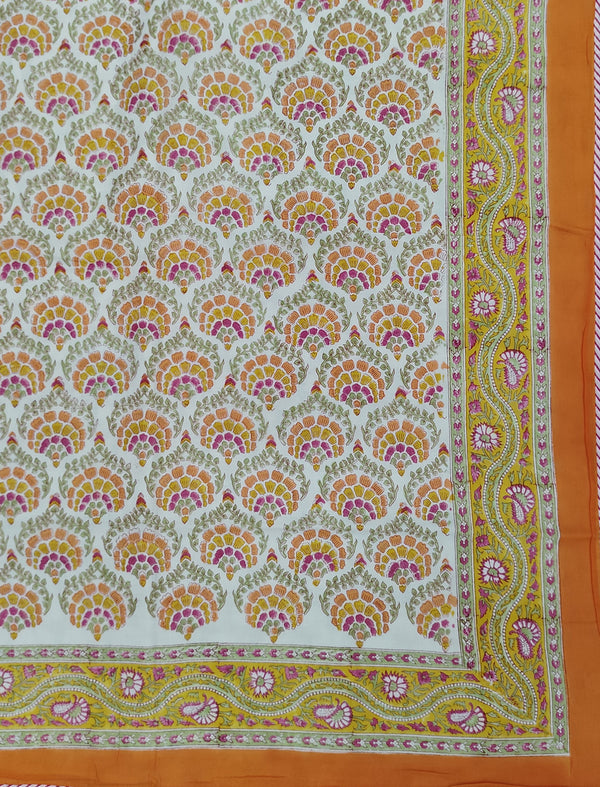 Hand Block Printed Cotton Double Dohar