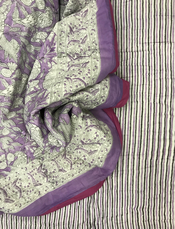 Hand Block Printed Cotton Double Quilt