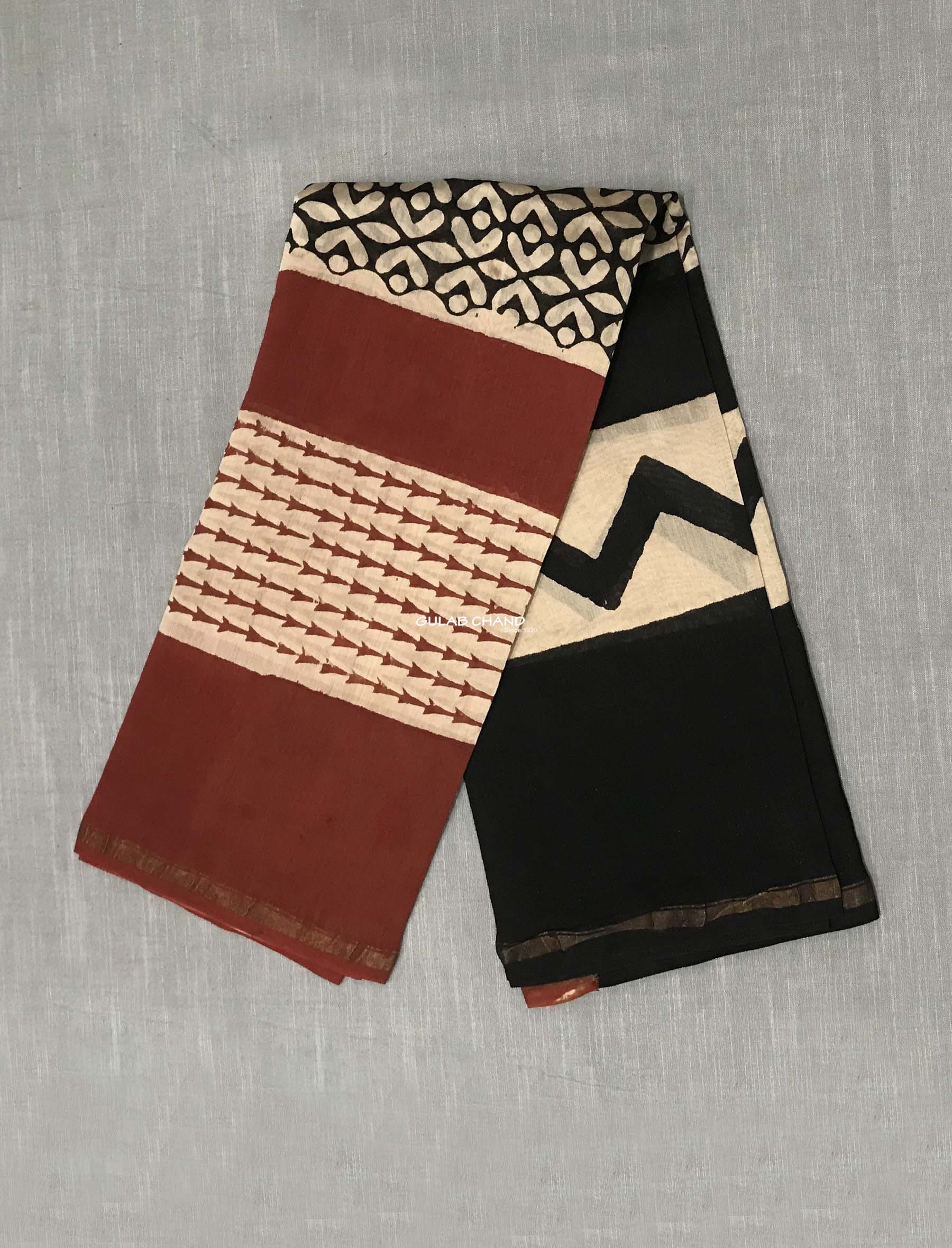 Block Printed Chanderi Dupatta