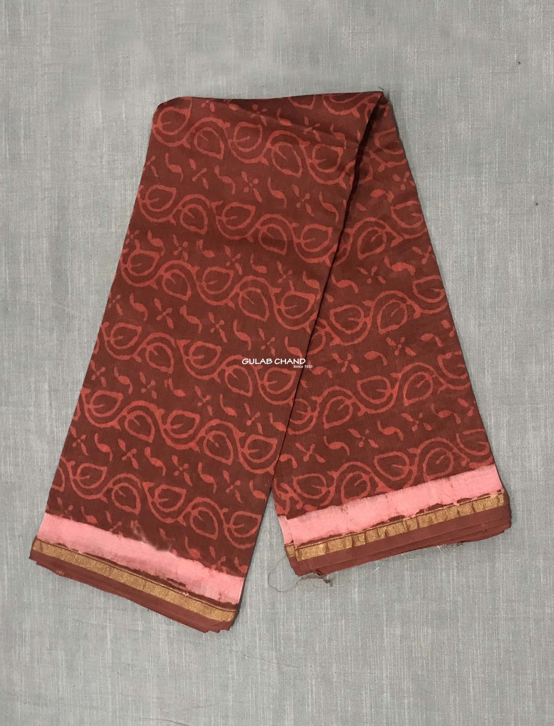 Block Printed Chanderi Dupatta