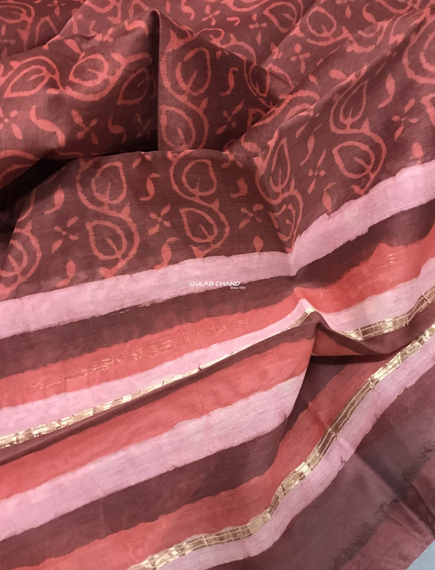 Block Printed Chanderi Dupatta