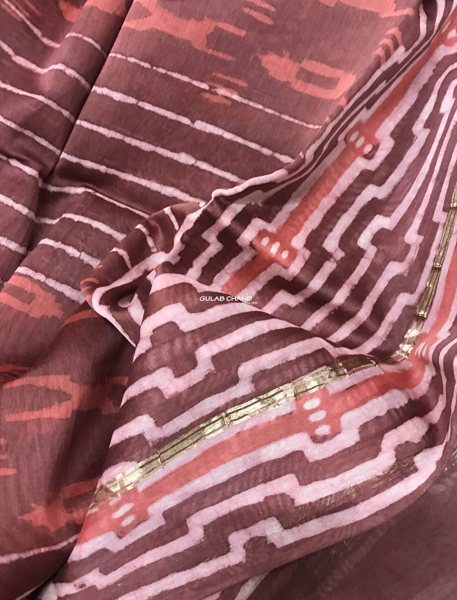 Block Printed Chanderi Dupatta