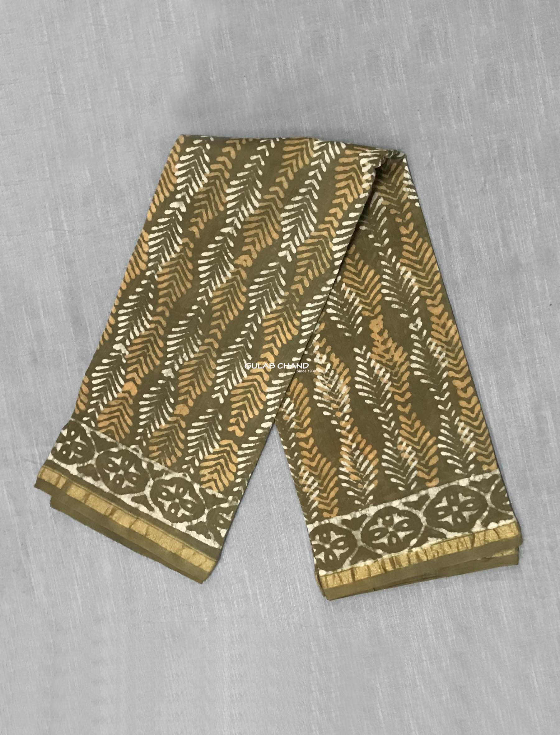 Block Printed Chanderi Dupatta