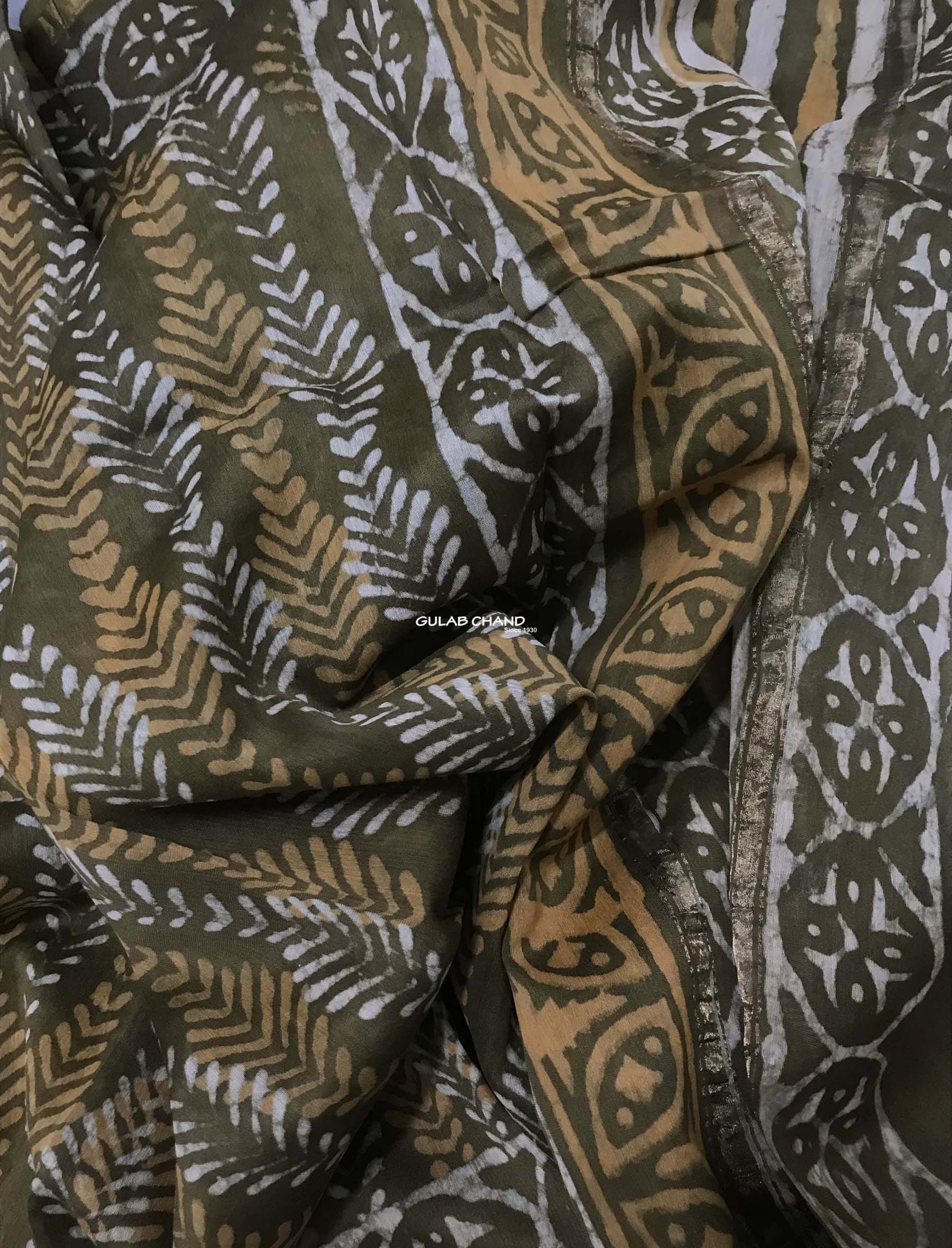 Block Printed Chanderi Dupatta