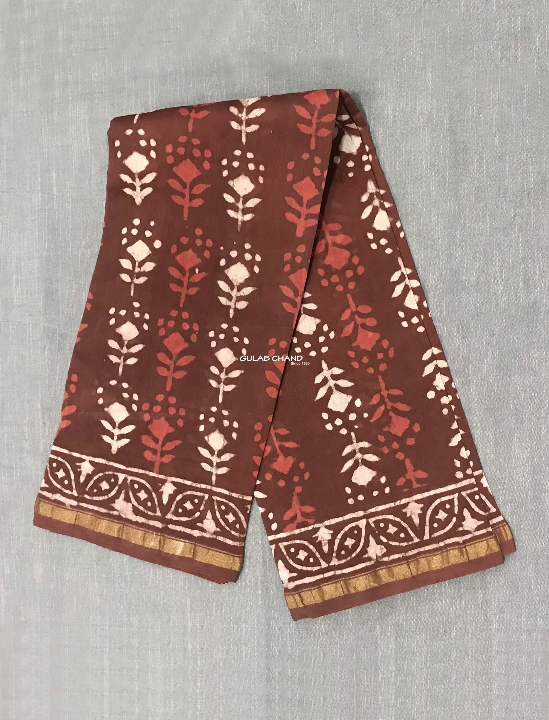 Block Printed Chanderi Dupatta