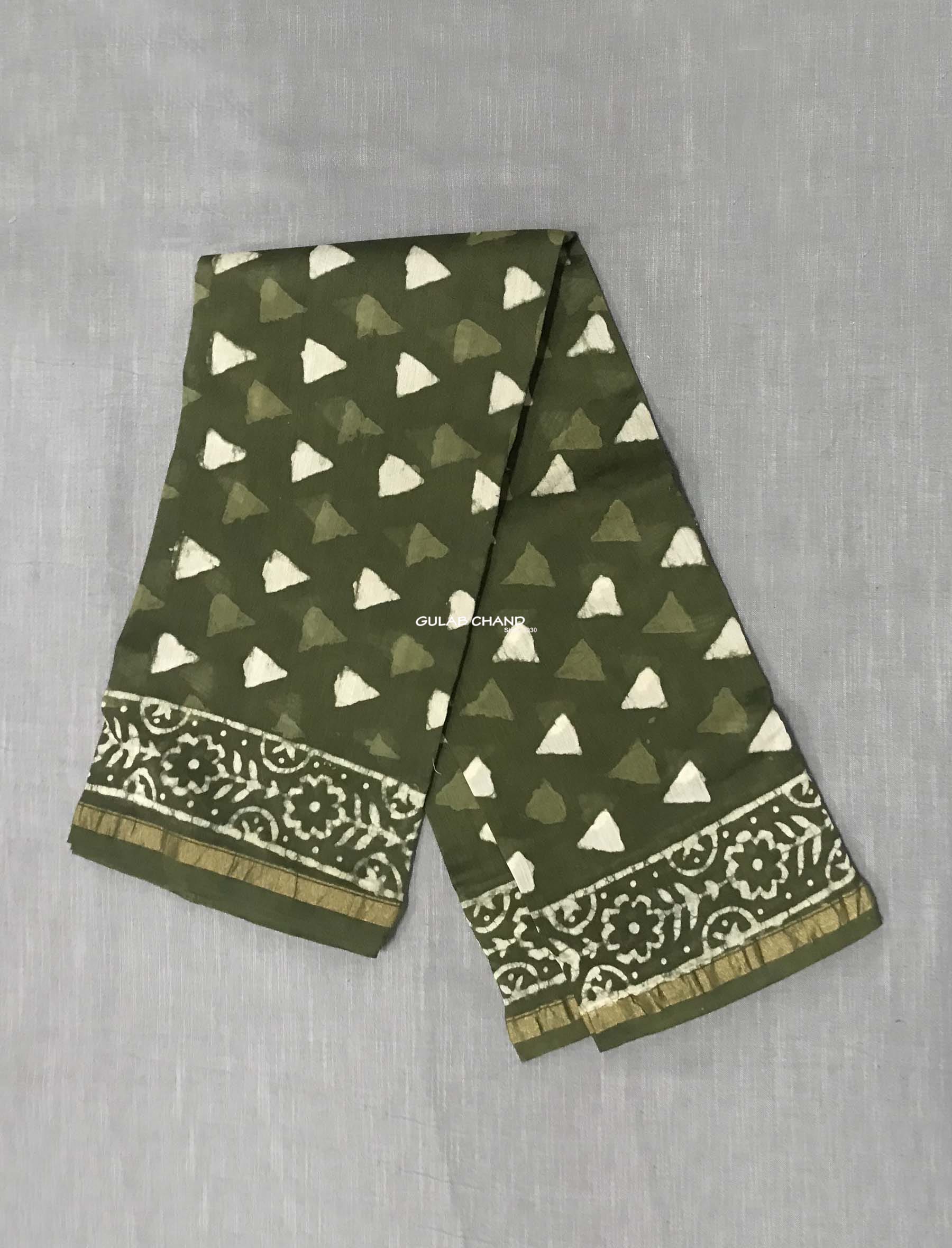 Block Printed Chanderi Dupatta