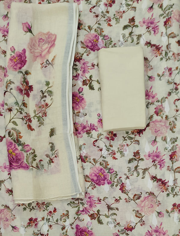 Festive Unstitched Linen Fancy Suit