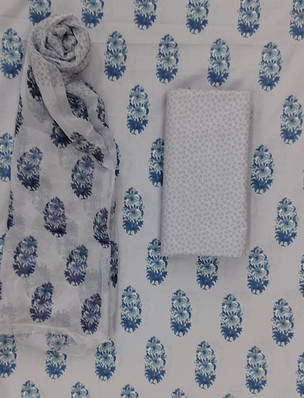 Festive Unstitched Cotton Fancy Suit