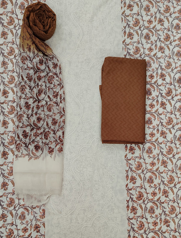 Festive Unstitched Cotton Fancy Suit