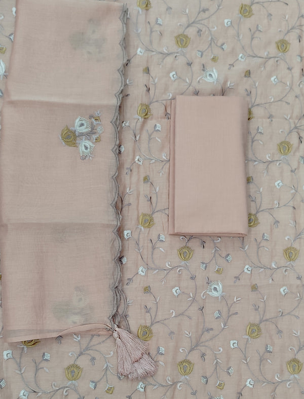 Festive Unstitched Chanderi Fancy Suit