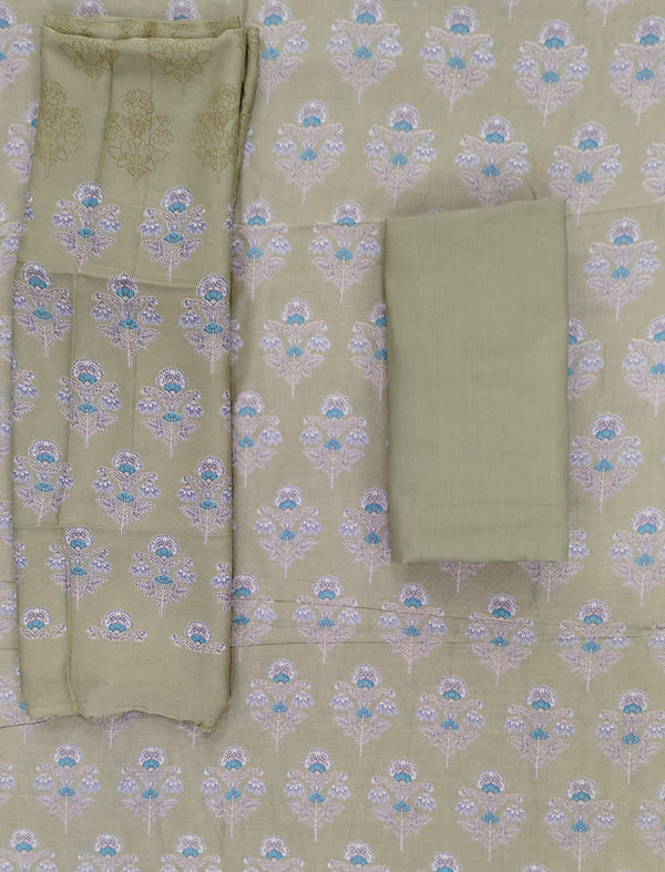 Festive Unstitched Chanderi Silk Fancy Suit