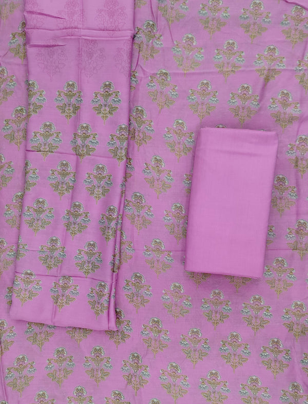 Festive Unstitched Chanderi Silk Fancy Suit