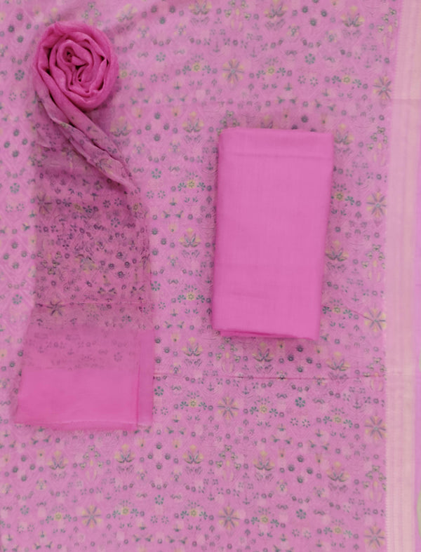 Festive Unstitched Chanderi Silk Fancy Suit