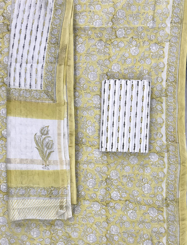 Festive Unstitched Chanderi Fancy Suit