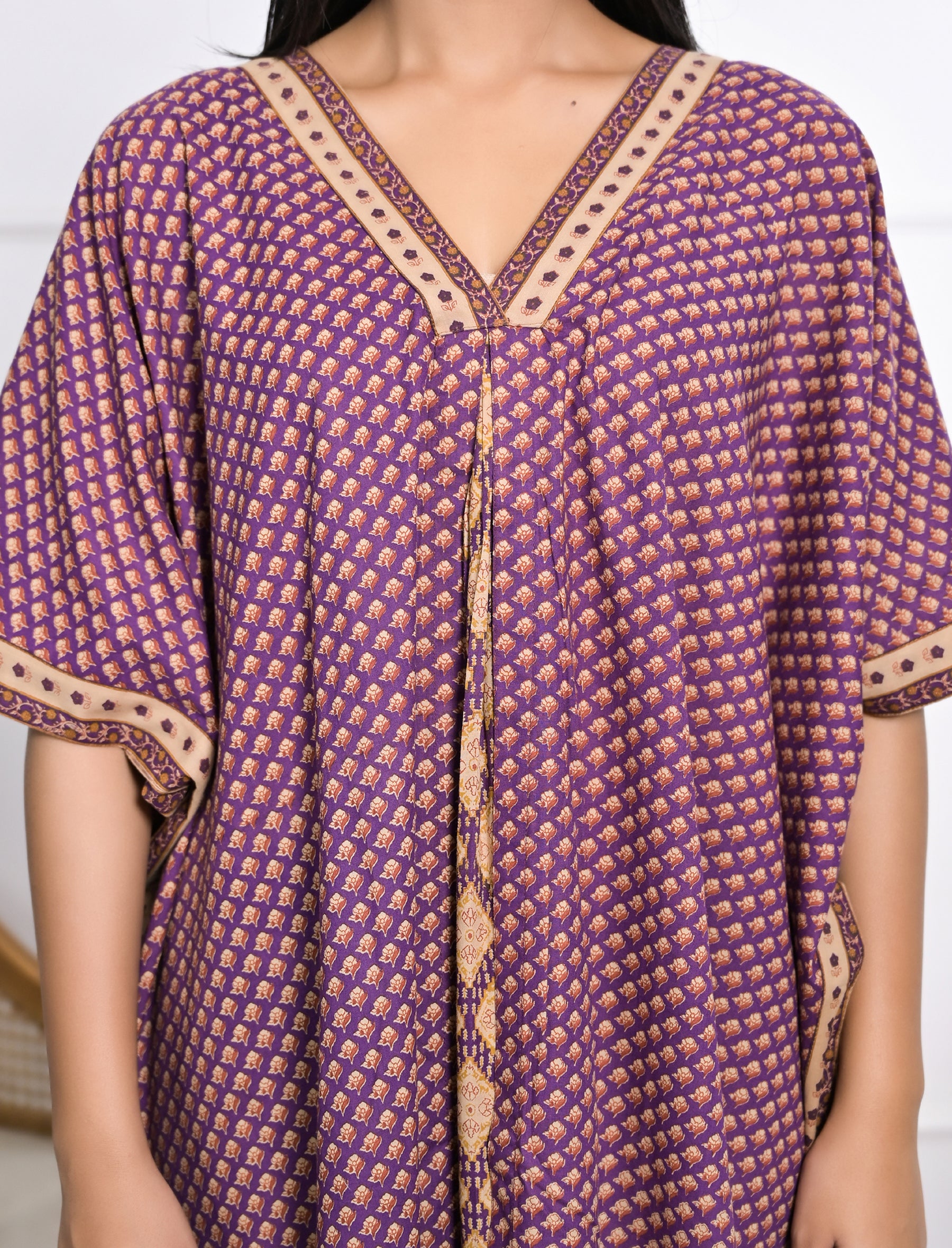 Hand Block Printed Cotton Kaftan