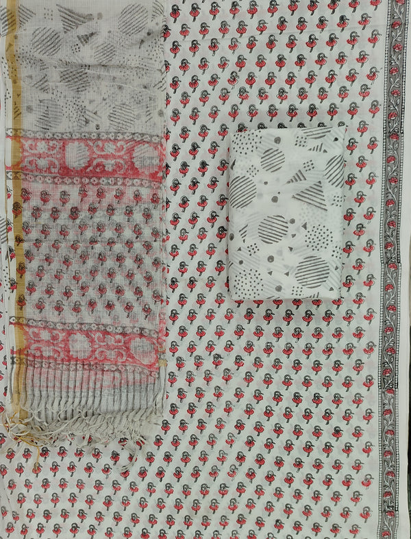 Unstitched Woolen Printed Suit For Winters