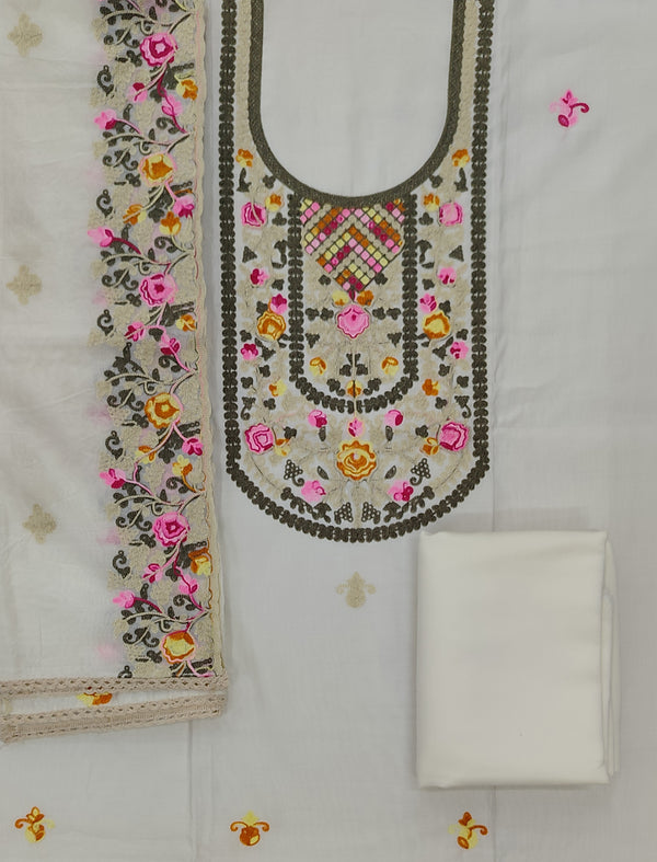 Festive Unstitched Chanderi Silk Fancy Suit