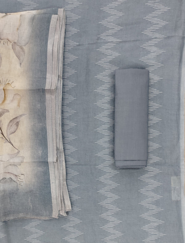 Festive Unstitched Linen Fancy Suit