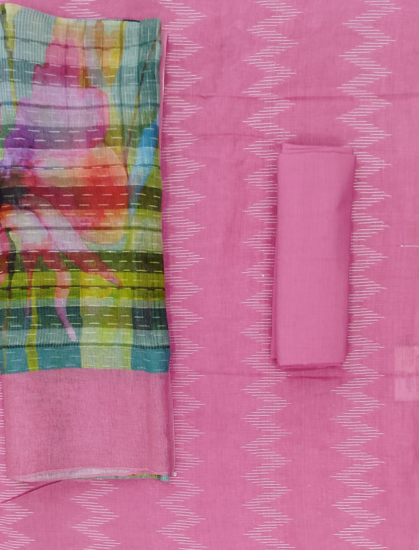 Festive Unstitched Linen Fancy Suit