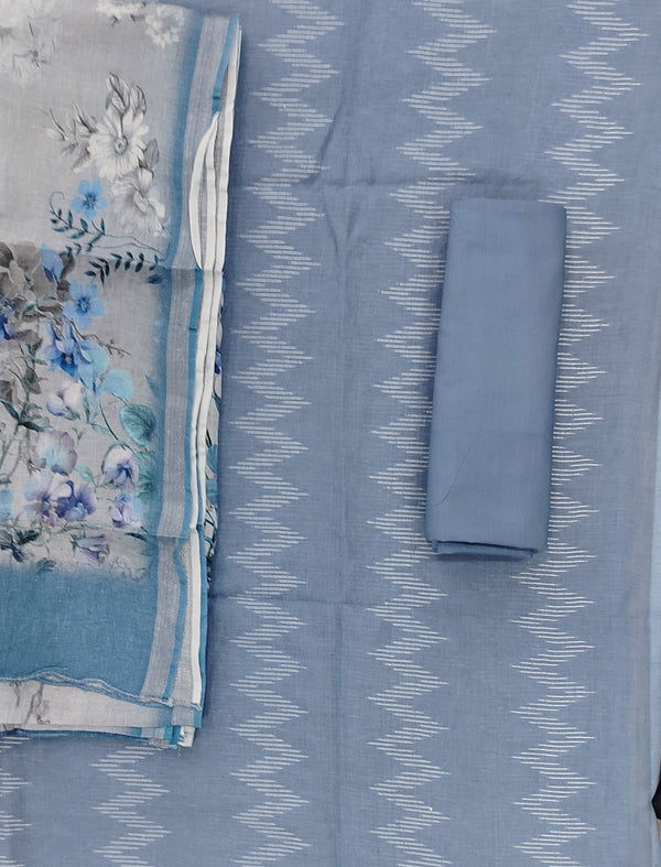 Festive Unstitched Linen Fancy Suit