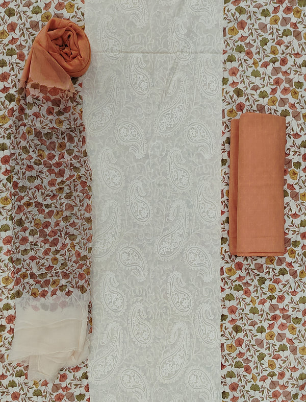 Festive Unstitched Chanderi Silk Fancy Suit