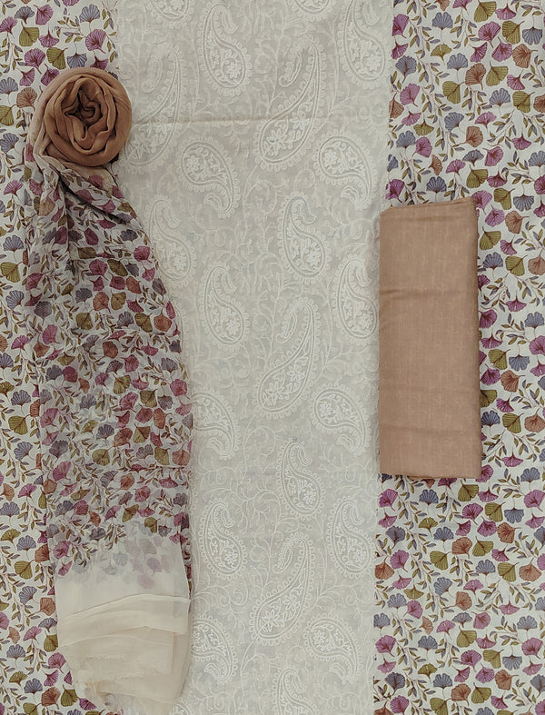 Festive Unstitched Chanderi Silk Fancy Suit