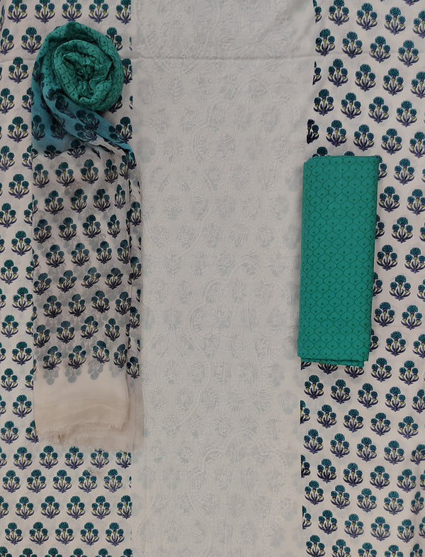 Festive Unstitched Chanderi Silk Fancy Suit